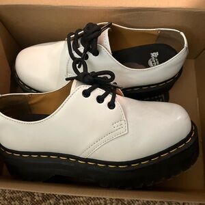 Dr. Martens Women's White Leather Shoes